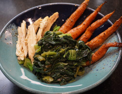 Asian Chicken and Winter Choy with Charred Carrot