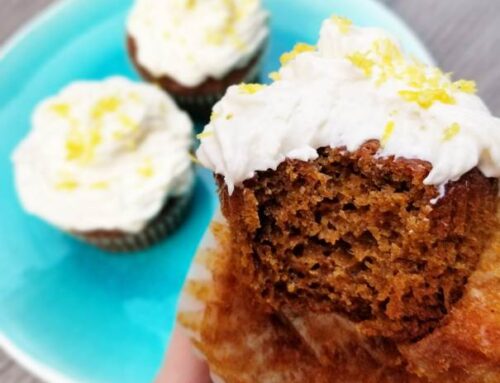 Carrot and Golden Beet Cupcakes with Lemony Cream Cheese Frosting