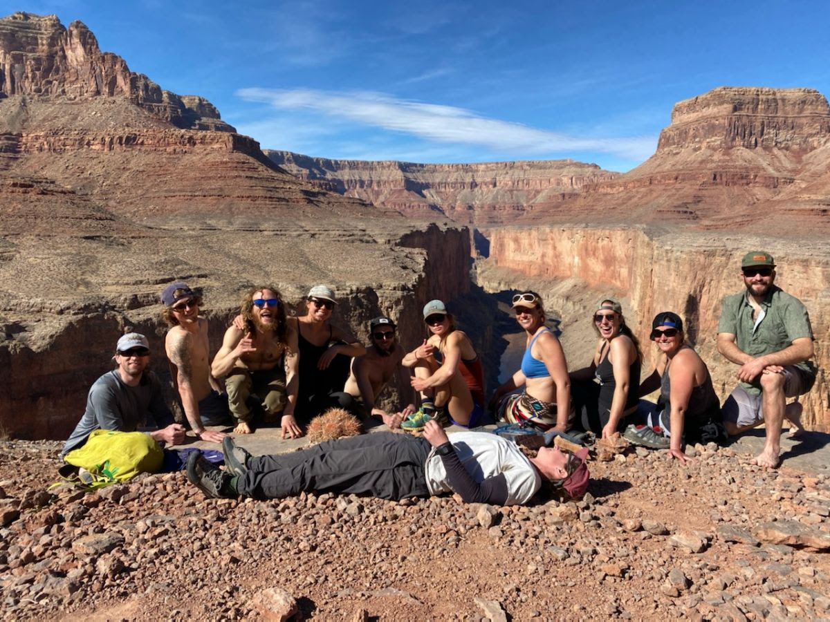 The Crew at the top of the Diving Board in Grand Canyon.
