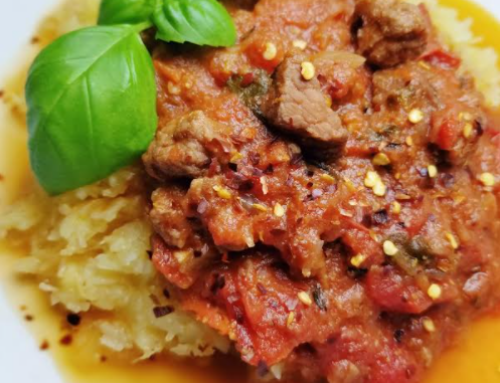 Spaghetti Squash Marinara with Braised Beef